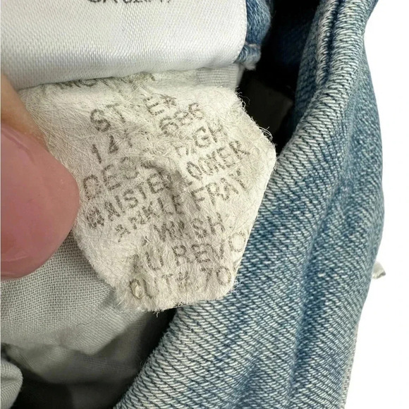 Mother High Waisted Looker Jeans Ankle Fray Size 28 B1412 - Picture 7 of 7